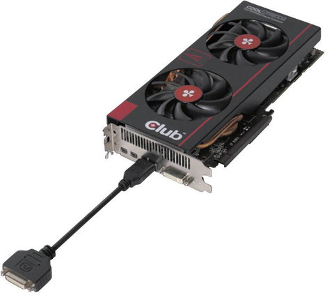HDMI - DVI átalakító adapter, 1x HDMI dugó - 1x DVI aljzat 24+5 pól., fekete, club3D 6. kép