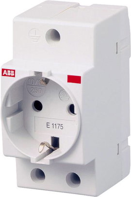 ABB E1175 Kalapsín csatlakozóalj lecsapható fedél nélkül Szürke 1 db