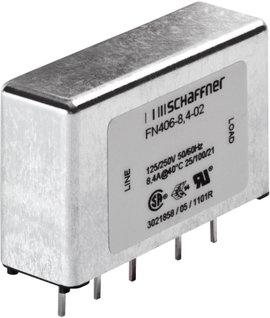 Zavarszűrő 250 V/AC 3 A 2.5 mH (H x Sz x Ma) 45 x 15 x 28 mm Schaffner FN 406-3-02 1 db