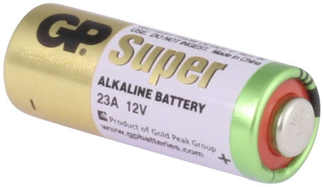 23A alkáli elem, távirányító elem, 12V 55 mAh, GP Super A23, E23A, V23A, V23PX, V23GA, L1028, MN21, 2. kép