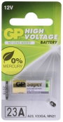23A alkáli elem, távirányító elem, 12V 55 mAh, GP Super A23, E23A, V23A, V23PX, V23GA, L1028, MN21, 4. bélyegkép