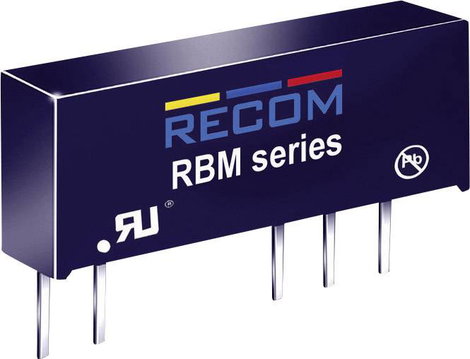 RECOM RBM-0505D DC/DC feszültségváltó, nyák 5 V/DC 5 V/DC, -5 V/DC 100 mA 1 W Kimenetek száma: 2 x T