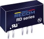 RECOM RD-0505D DC/DC feszültségváltó, nyák 5 V/DC 5 V/DC, -5 V/DC 200 mA 2 W Kimenetek száma: 2 x Ta bélyegkép