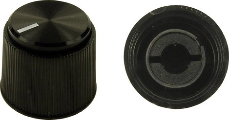 Cliff CL16924 CL16924 Forgatógomb Fekete (Ø x Ma) 19.1 mm x 16 mm 1 db