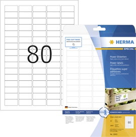 Etikettek, A4, 35,6x16,9 mm, fehér, 2000 db, Herma 10901