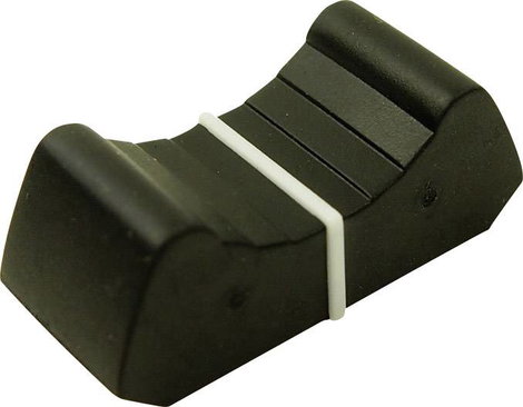 Tolópotméter gomb, Fekete (H x Sz x Ma) 26 x 11.6 x 10 mm Cliff FC72621 1 db