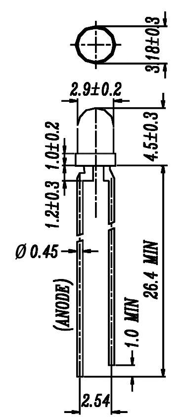 LED 3MM, zöld, 264-7SUGC/S400-A4 2. kép