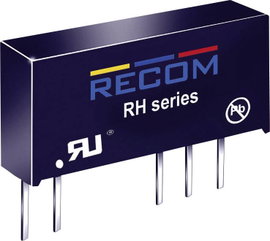 RECOM RH-0515D DC/DC feszültségváltó, nyák 5 V/DC 15 V/DC, -15 V/DC 33 mA 1 W Kimenetek száma: 2 x T