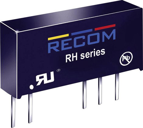 RECOM RH-0515D DC/DC feszültségváltó, nyák 5 V/DC 15 V/DC, -15 V/DC 33 mA 1 W Kimenetek száma: 2 x T