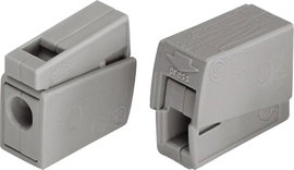 Lámpa vezetékösszekötő 2 vezetékes, 0,5 - 2,5 mm² 24A, szürke, 1 db, WAGO 224-101