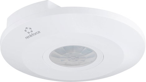 Mennyezeti PIR mozgásérzékelő, relés, 360° IP20, fehér, Renkforce