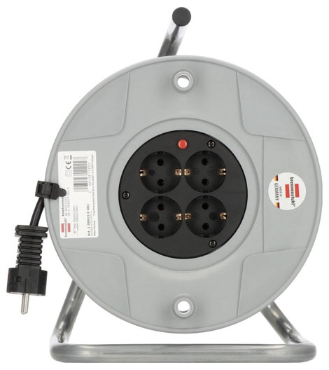 Kábeldob 25 m, fekete/szürke, 4 részes, H05VV-F 3 G 1,5 mm², 230V, Brennenstuhl 1099150001 4. kép