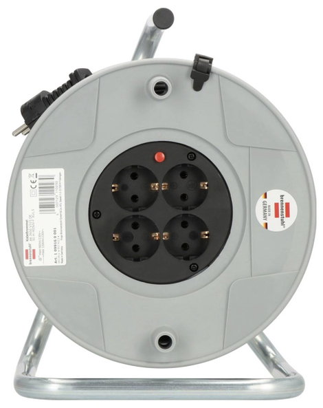 Kábeldob 50 m, fekete/szürke, 4 részes, H05VV-F 3 G 1,5 mm², 230V 4. kép
