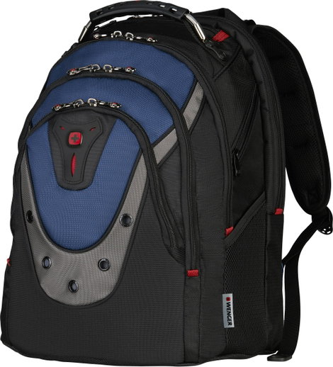 Notebook hátizsák, max. 43,9 cm (17,3) kék/fekete, Wenger IBEX 4. kép
