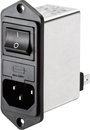 Hálózati szűrő kapcsolóval, hidegkészülék aljjal 250 V/AC 1 A 7.5 mH Schaffner FN 286-1-06 1 db bélyegkép