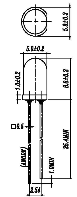 LED 5MM sárga-zöld 333-2SYGC/S530-E1 2. kép