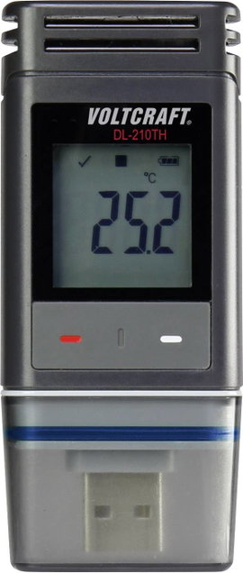 USB-s levegő hőmérséklet és páratartalommérő adatgyűjtő Voltcraft DL-210TH