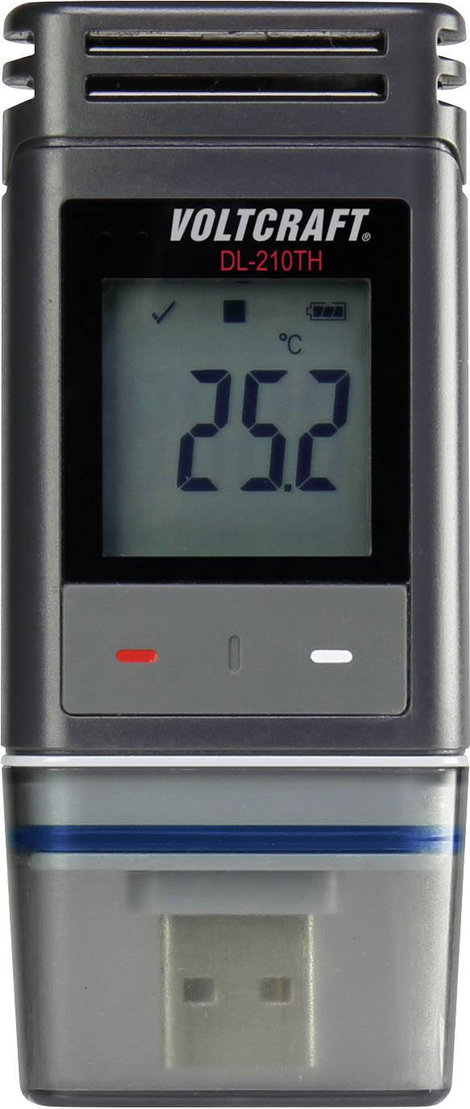 USB-s levegő hőmérséklet és páratartalommérő adatgyűjtő Voltcraft DL-210TH