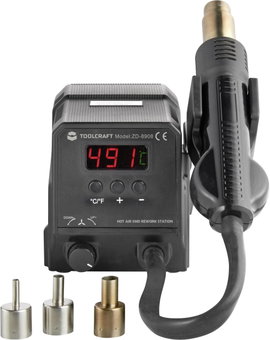 Forrólevegős SMD forrasztóállomás, kiforrasztó állomás 300 W TOOLCRAFT 1488529