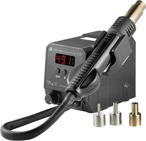 Forrólevegős SMD forrasztóállomás, kiforrasztó állomás 300 W TOOLCRAFT 1488529 2. kép