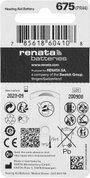 ZA675 hallókészülék elem, cink-levegő, 1,4V, 660 mAh, 6 db, Renata ZA675, PR44 2. bélyegkép