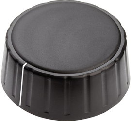 Mentor 4335.6001 Forgatógomb Mutatóval Fekete (Ø x Ma) 48 mm x 19 mm 1 db