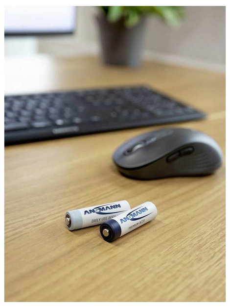 Mikroceruza akku AAA NiMH, 1,2V 550 mAh, 4 db, Ansmann maxE HR3, HR03, UO100557, DC2400, DC2400B4N,  9. kép