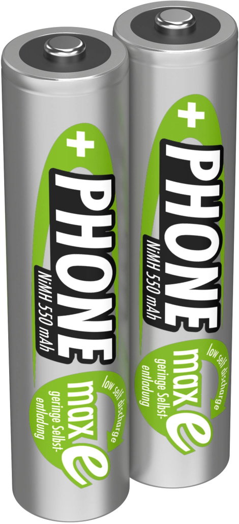 Mikroceruza akku AAA NiMH, 1,2V 550 mAh, 2 db, Ansmann Dect maxE HR3, HR03, UO100557, DC2400, DC2400 4. kép