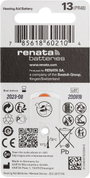 ZA13 hallókészülék elem, cink-levegő, 1,4V, 305 mAh, 6 db, Renata ZA13, PR48 2. bélyegkép