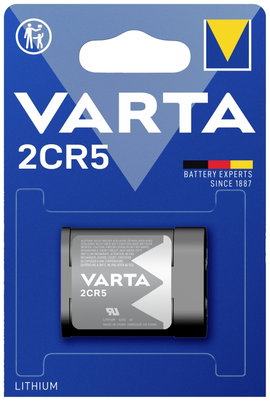 2CR 5 fotóelem, lítium, 6V 1600 mAh, Varta EL2CR5, KL2CR5, EL2CR5BP, RL2CR5, DL245, DL345, 2CR5M, 50