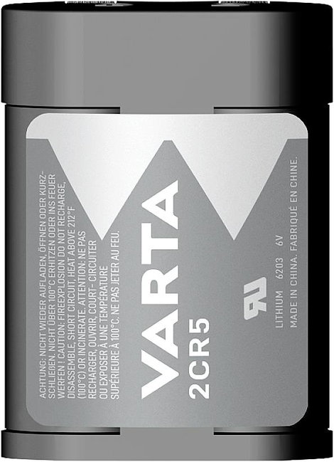 2CR 5 fotóelem, lítium, 6V 1600 mAh, Varta EL2CR5, KL2CR5, EL2CR5BP, RL2CR5, DL245, DL345, 2CR5M, 50 2. kép