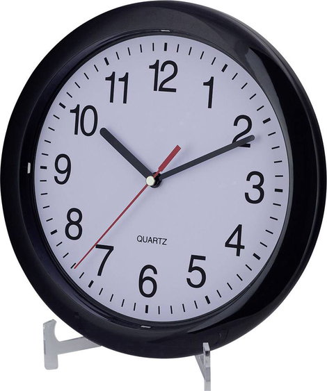 Analóg kvarc falióra, Ø 25 cm, fekete 4. kép