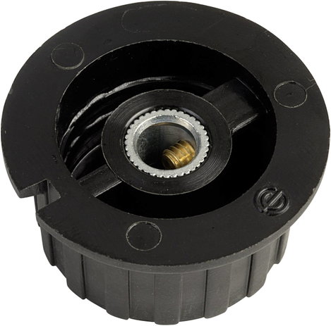 SCI PN-38A(6.4mm) PN-38A(6.4mm) Forgatógomb Mutatóval Fekete (Ø x Ma) 34.8 mm x 18 mm 1 db 2. kép