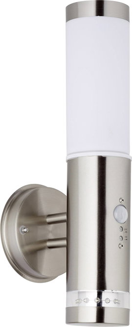 Kültéri fali lámpa mozgásérzékelővel, E27 60 W G96131/82 Nemesacél, Brilliant Bole