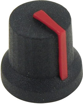 Cliff CL170842CR CL170842CR Forgatógomb Fekete, Piros (Ø x Ma) 16.8 mm x 14.5 mm 1 db