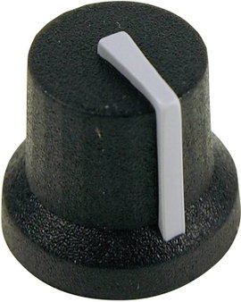 Cliff CL170844CR CL170844CR Forgatógomb Fekete, Szürke (Ø x Ma) 16.8 mm x 14.5 mm 1 db