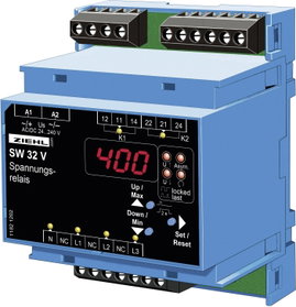 Feszültség felügyeleti relé, 2 kimenet, Ziehl SW32V S222279