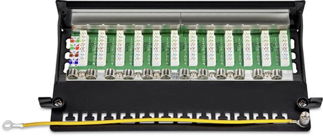 12 portos hálózati patchbox, CAT 6 1 U, Renkforce RF-4456725 2. kép