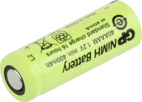 2/3 AAA akku NiMH 1,2V 400 mAh, Flat-Top, GP Batteries GP40AAAM 5. kép