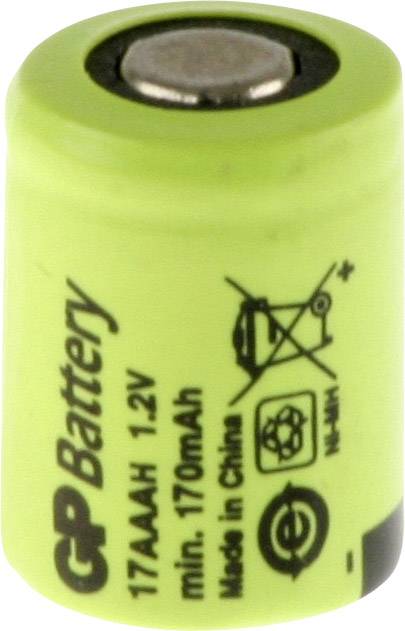 1/3 AAA akku NiMH 1,2V 170 mAh, Flat-Top, GP