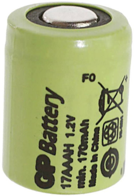 1/3 AAA akku NiMH 1,2V 170 mAh, Flat-Top, GP 2. kép