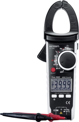 AC váltóáramú True RMS lakatfogó műszer, multiméter 600V/400A/AC Voltcraft VC 585