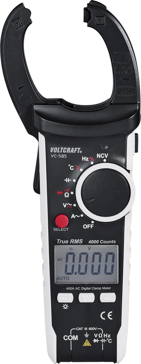 AC váltóáramú True RMS lakatfogó műszer, multiméter 600V/400A/AC Voltcraft VC 585 2. kép