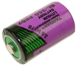 1/2 AA lítium elem, 3,6V 1200 mAh, 15 x 25 mm, Tadiran SL350/S