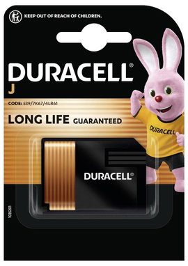 4LR61 alkáli elem, távirányító elem, 6V 500 mAh, Duracell 4LR61, FlatPack, 4018, 7K67, 866, 539, 141