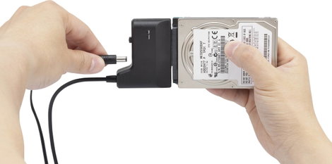 Merevlemez átalakító, 1x USB 2.0 dugó A - 1x SATA kombi dugó, 7+15 pólus, 0,3 m, fekete, Renkforce 7. kép
