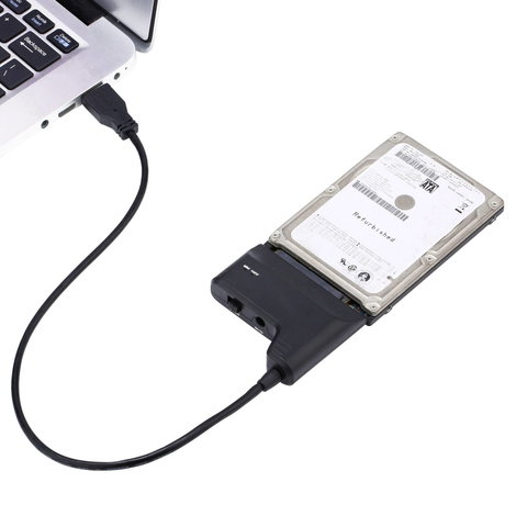 Merevlemez átalakító, 1x USB 3.0 dugó A - 1x SATA kombi dugó, 7+15 pólus, 0,3 m, fekete, Renkforce 3. kép