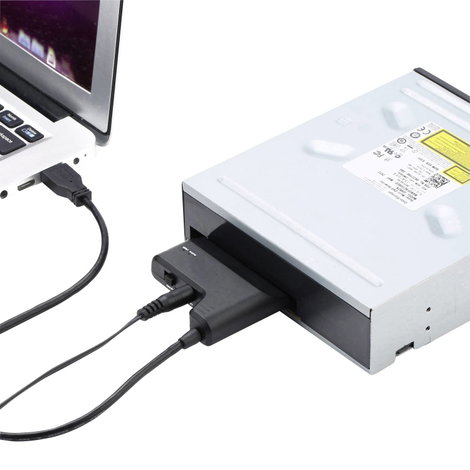 Merevlemez átalakító, 1x USB 3.0 dugó A - 1x SATA kombi dugó, 7+15 pólus, 0,3 m, fekete, Renkforce 4. kép