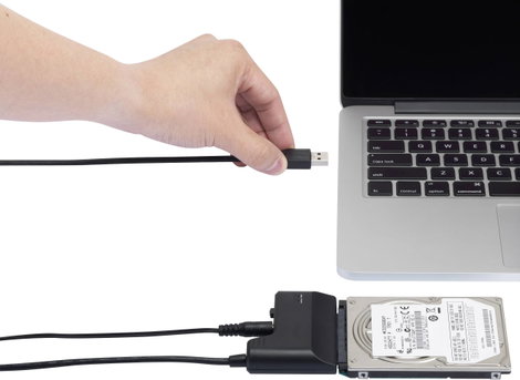 Merevlemez átalakító, 1x USB 3.0 dugó A - 1x SATA kombi dugó, 7+15 pólus, 0,3 m, fekete, Renkforce 8. kép