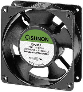 Axiális ventilátor (ipari), 230 V/AC 177 m³/h 120 x 120 x 38 mm Sunon DP201A2123HST.GN